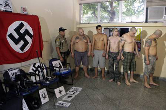 Grupo que atacou o natalense detido e os artefatos nazistas