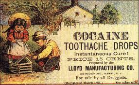 Antiga propaganda americana de cocaína,associada a infãncias
