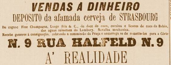 Cocaína vendida como bebida em Juiz de Fora - MG, na década de 1880