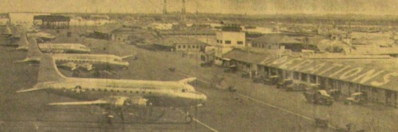 Quadrimotores de transporte, do Air Transport Command, pousados em Natal