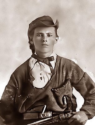 Jesse James como um jovem guerrilheiro
