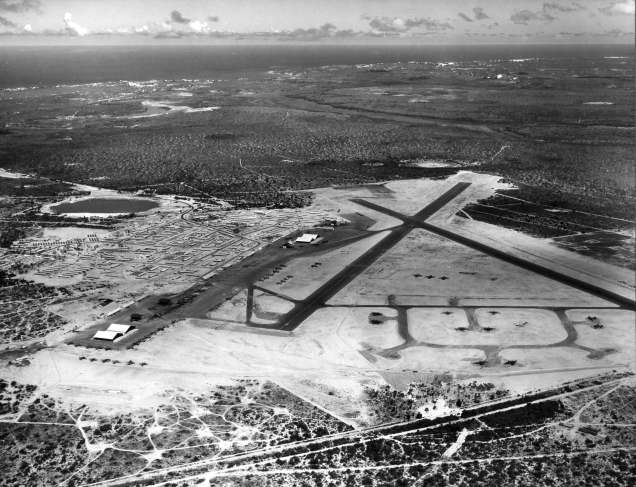 A grande base de Parnamirim Field durante a Segunda Guerra Mundial.