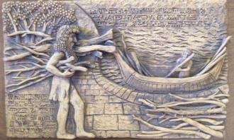 Gilgamesh encontra Utnapishtim, o noé sumério - Fonte - http://eden-saga.com/fr/deluge-arche-gilgamesh-enki-viracocha-atrahasis-ziusudra.html